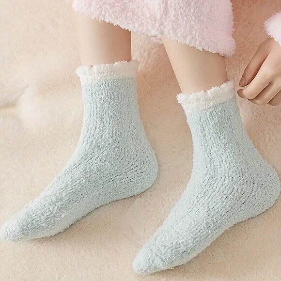 Fuzzy Cozy Socks for Women, Soft Fluffy Slipper Warm Sleep Socks 5 Pack NEW - Picture 8 of 10